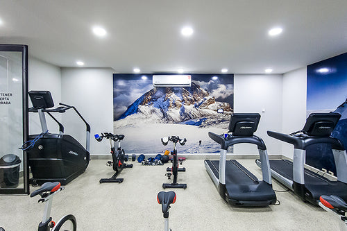 Altitude training gym filled with workout equipment