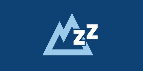 Mountain icon with Zzz for sleep, representing altitude sleeping